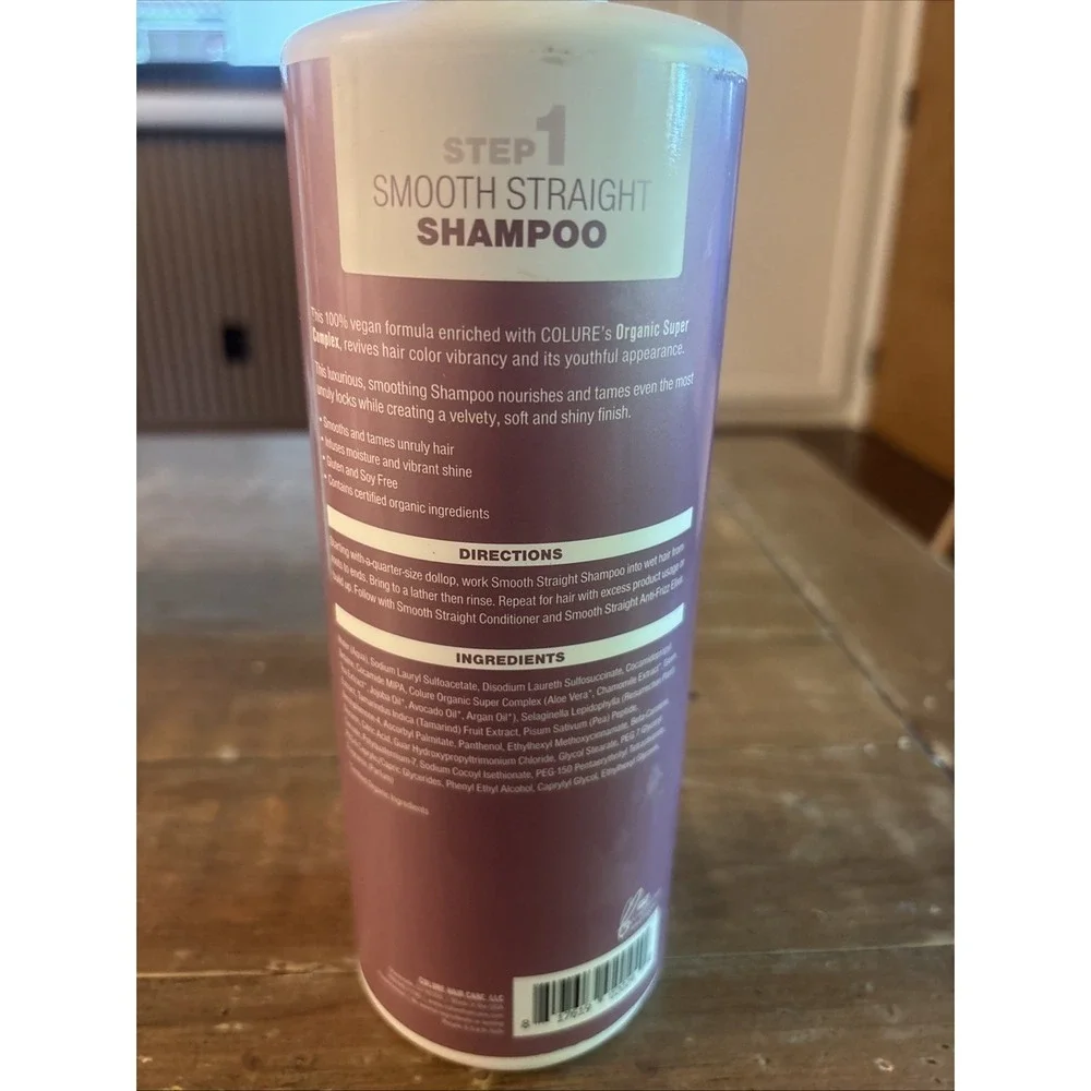Colure Smooth Straight Shampoo 33.8 oz / 1L Liter - Brand New Factory Sealed